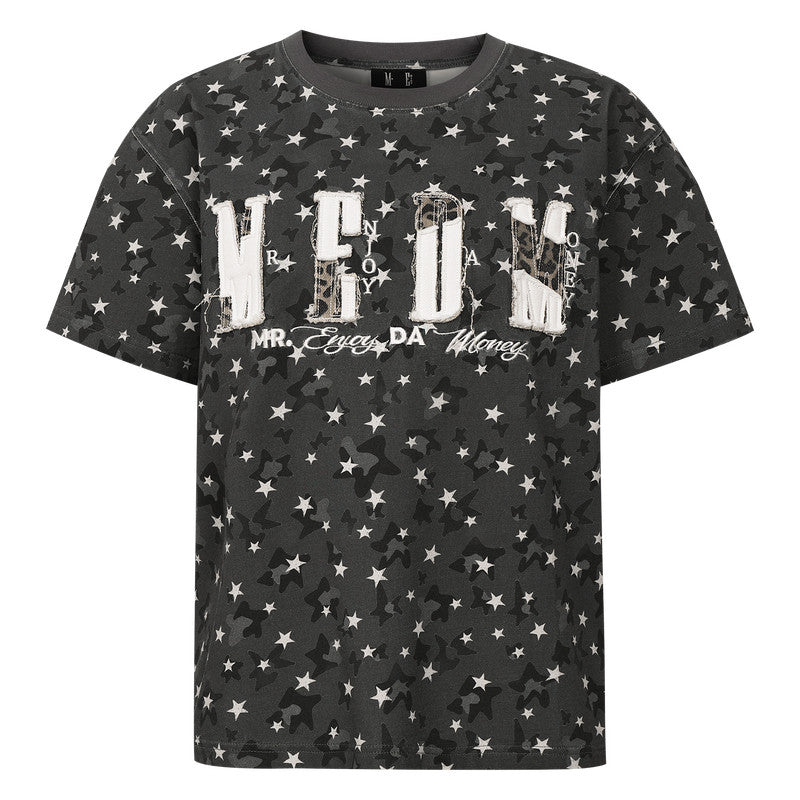 MEDM Camo Leopard Star Patch Logo Tee
