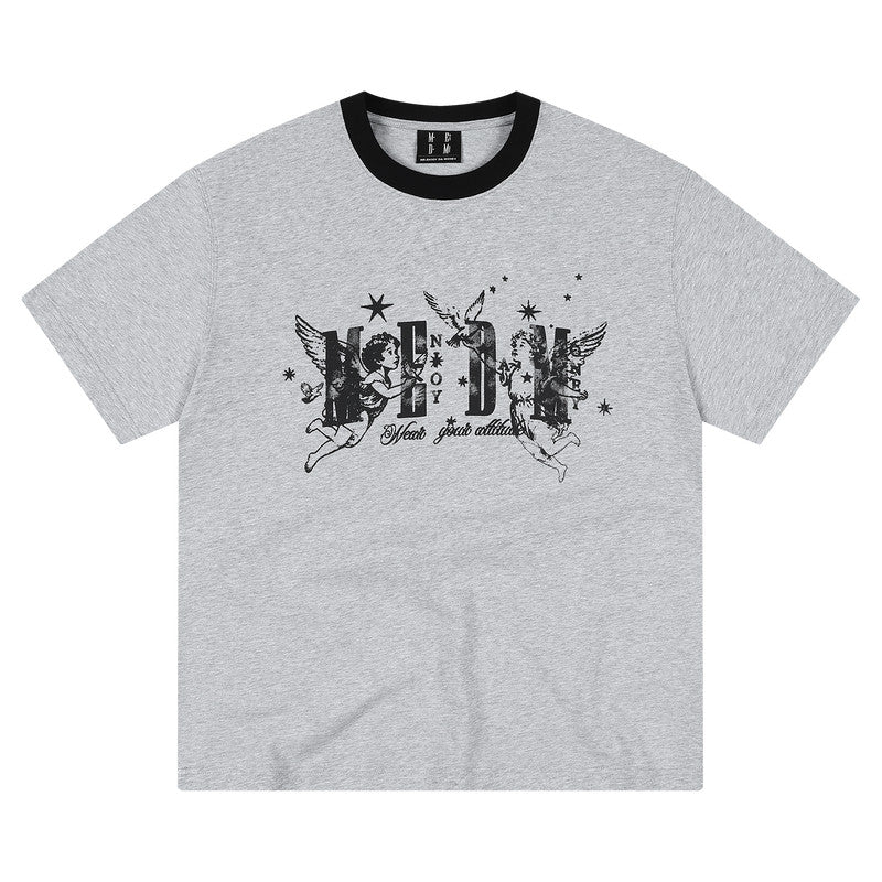 MEDM Cherub Star Colorblock Couple Tee