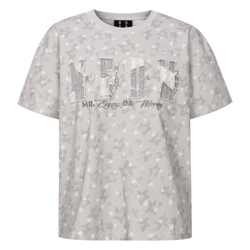 MEDM Camo Leopard Star Patch Logo Tee