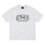 MEDM Pearl Beaded Star Patch Logo Couple Tee