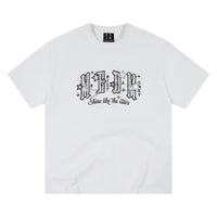 MEDM Pearl Beaded Star Patch Logo Couple Tee