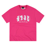 MEDM Pearl Beaded Star Patch Logo Couple Tee