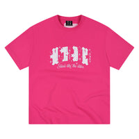 MEDM Pearl Beaded Star Patch Logo Couple Tee