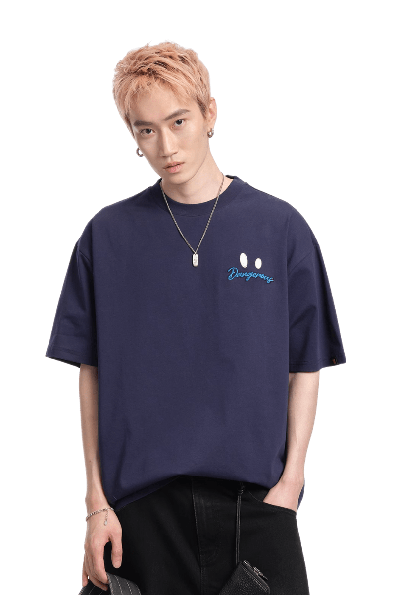 Dangerous People SS25 Mini Eye Curve Logo Tee
(Sorona Material) - ShaLaoBan