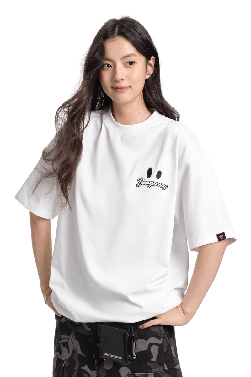 Dangerous People SS25 Mini Eye Curve Logo Tee
(Sorona Material) - ShaLaoBan