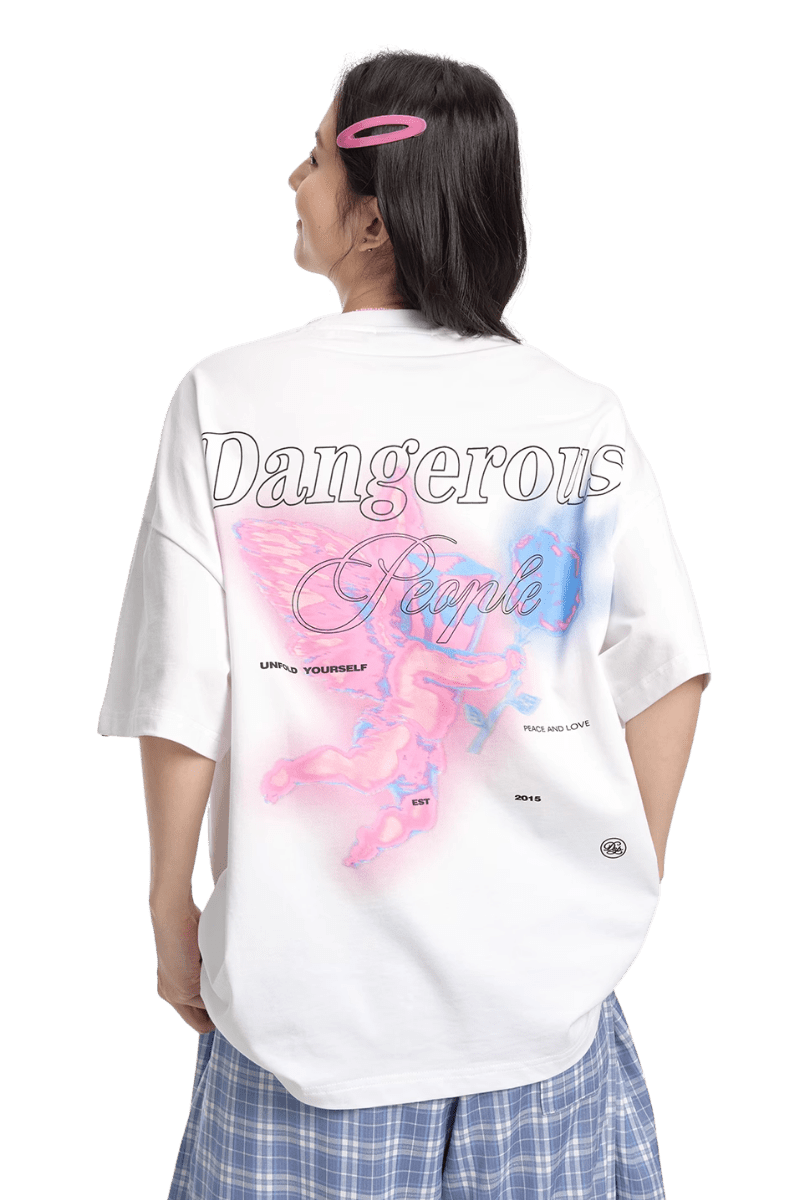 Dangerous People SS25 Sprayed Angel Tee - ShaLaoBan