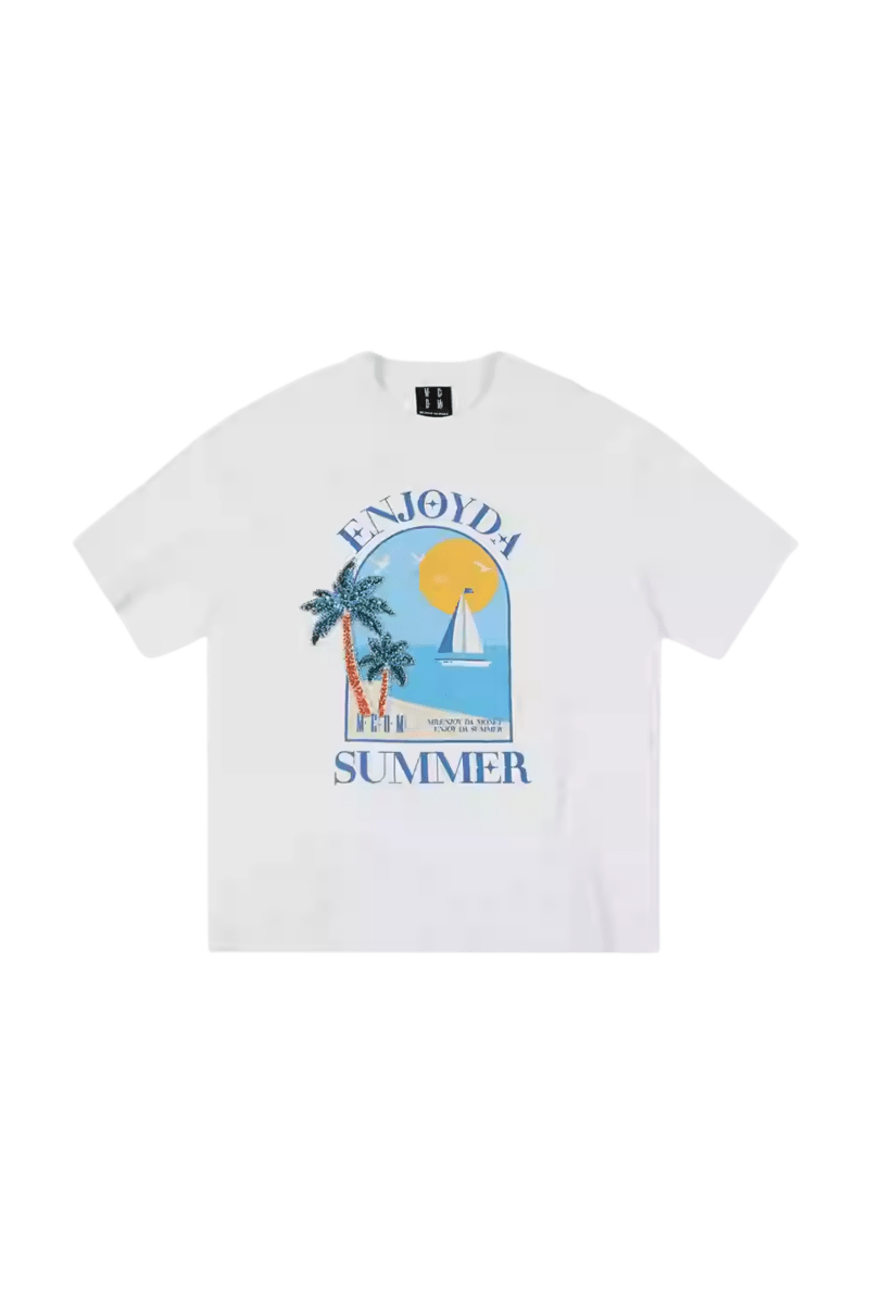 MEDM SS25 Sequin Beach Graphic Tee