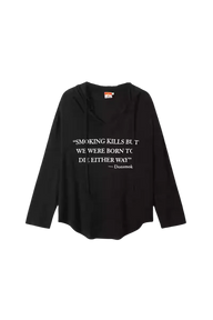 IDontSmoke Smoking Kills Long Sleeve Hood Tee