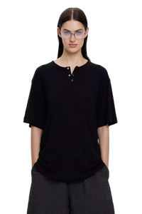 MasonPrince Soft Cotton Half Button Tee