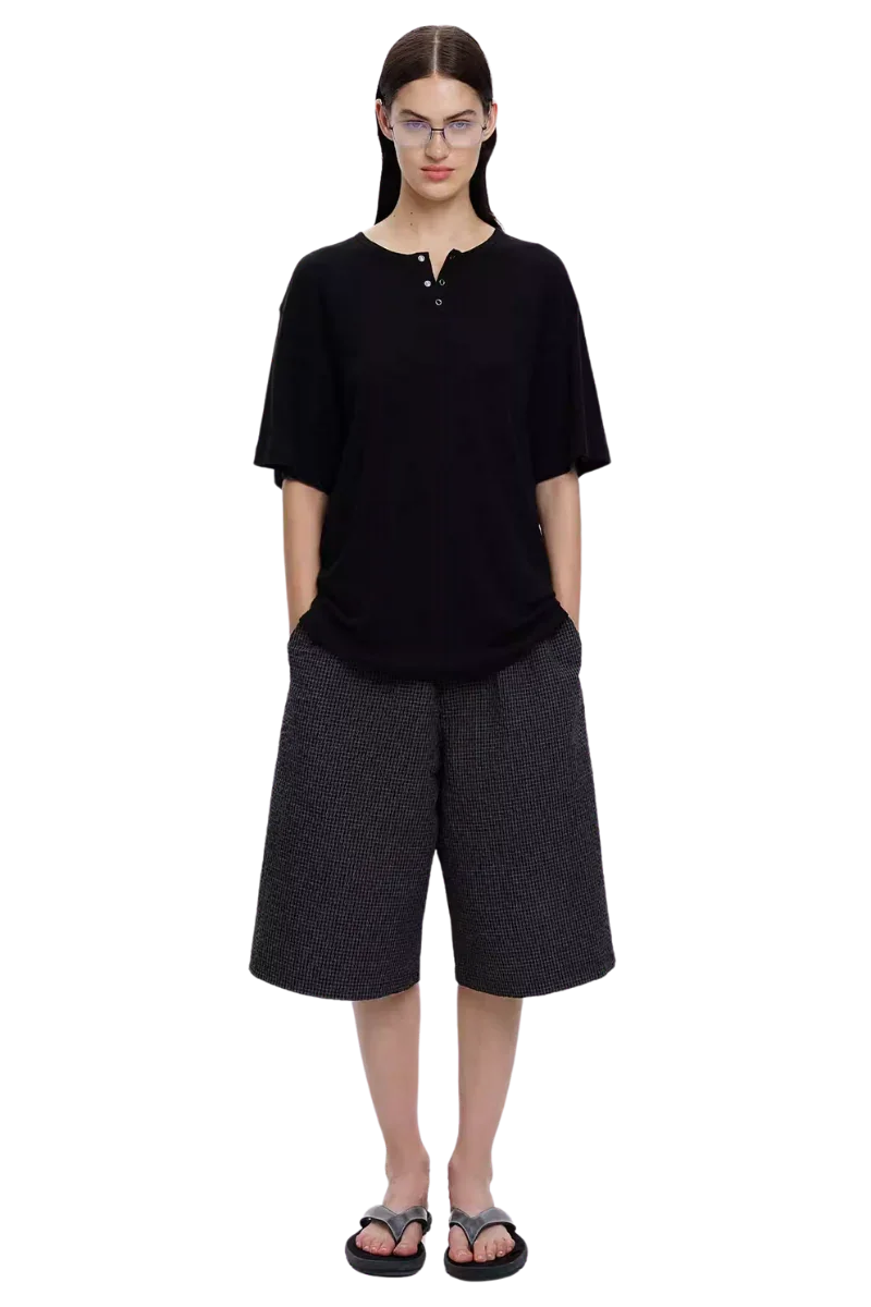 MasonPrince Soft Cotton Half Button Tee