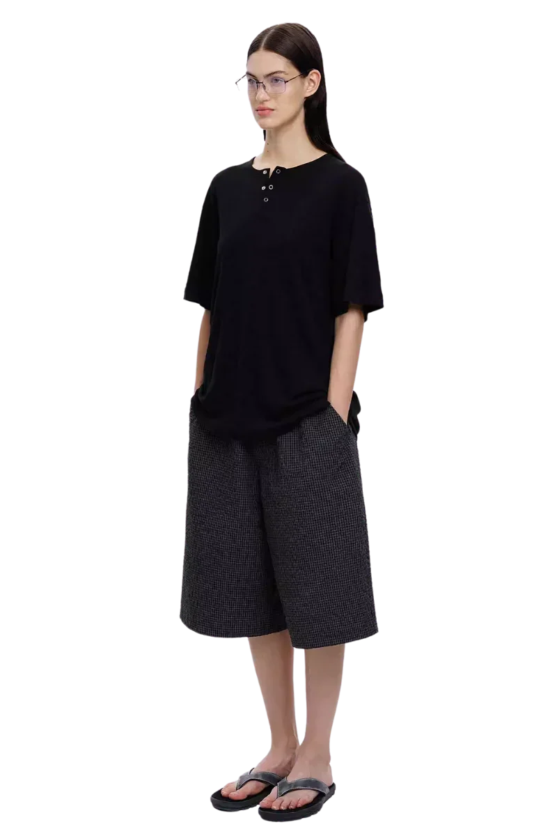 MasonPrince Soft Cotton Half Button Tee