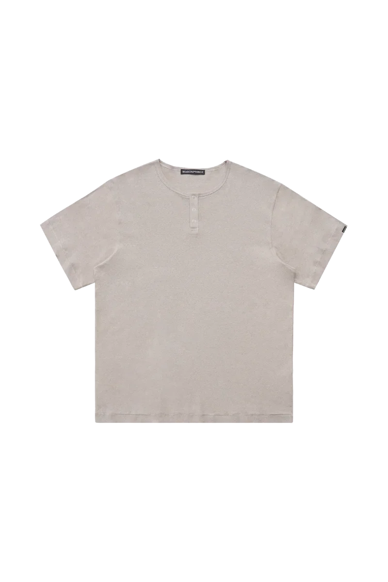 MasonPrince Soft Cotton Half Button Tee