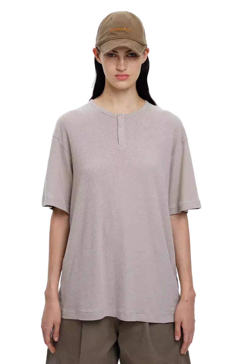 MasonPrince Soft Cotton Half Button Tee
