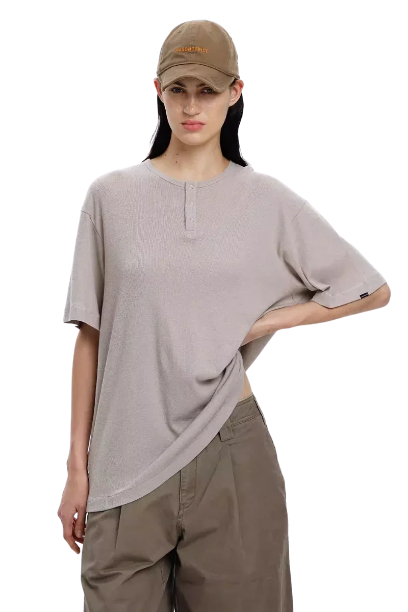 MasonPrince Soft Cotton Half Button Tee