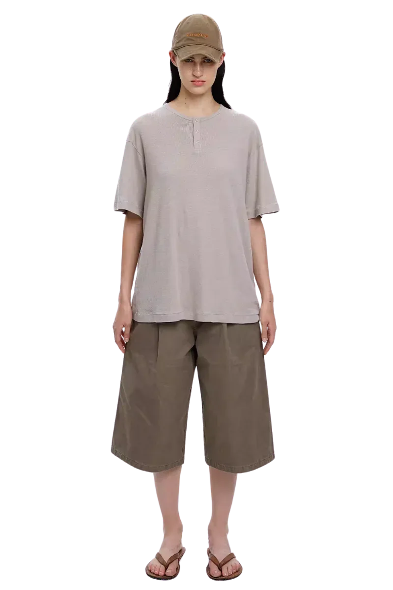 MasonPrince Soft Cotton Half Button Tee