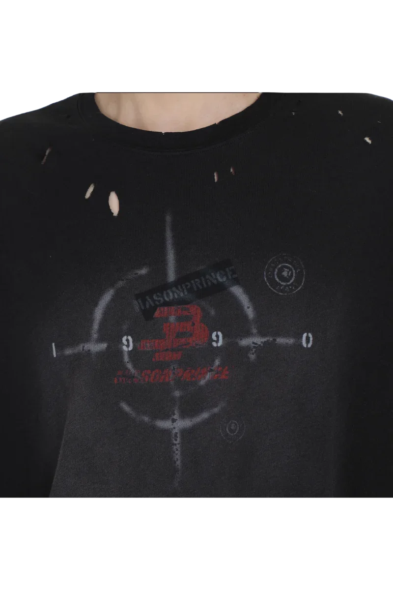MasonPrince Stained Distressed Bull's Eye Tee