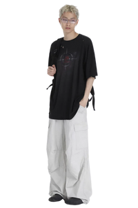 MasonPrince Stained Distressed Bull's Eye Tee
