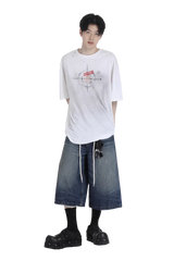 MasonPrince Stained Distressed Bull's Eye Tee