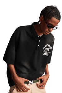 MEDM SS25 Stained Waffle Polo Tee