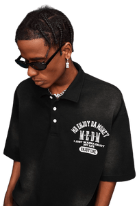 MEDM SS25 Stained Waffle Polo Tee