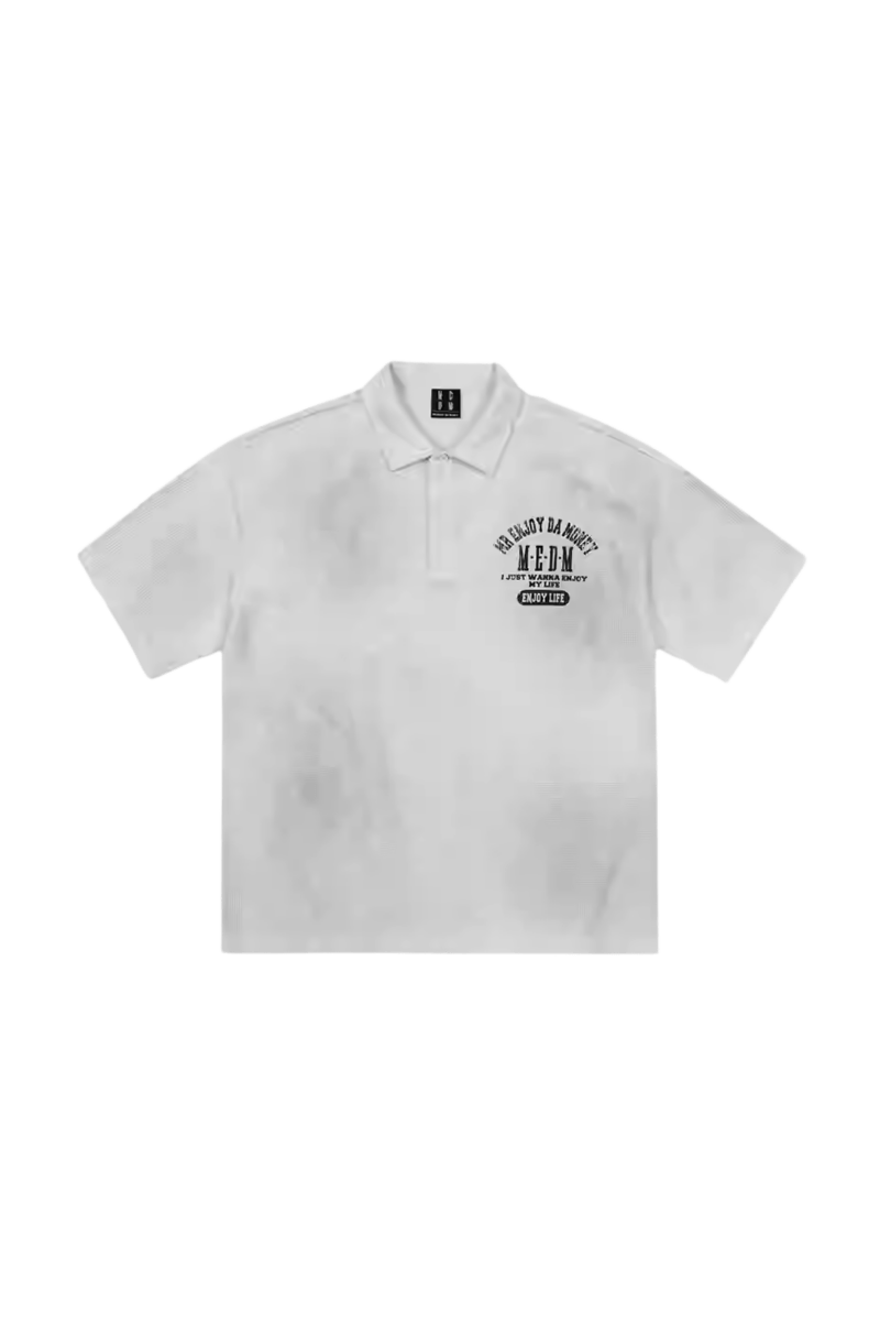 MEDM SS25 Stained Waffle Polo Tee