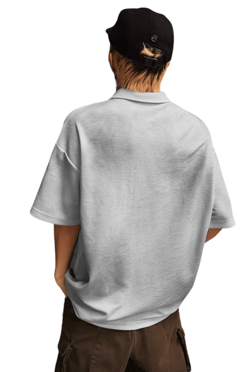 MEDM SS25 Stained Waffle Polo Tee