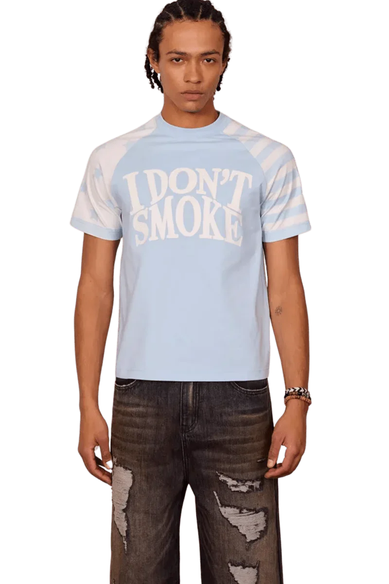 IDontSmoke Star Stripe Two Tone Tee(Sorona Material) - ShaLaoBan