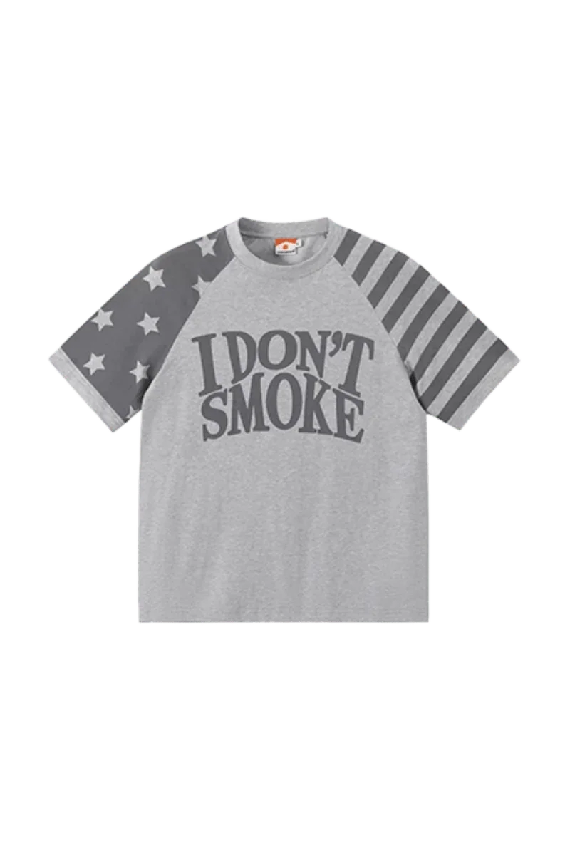 IDontSmoke Star Stripe Two Tone Tee(Sorona Material) - ShaLaoBan
