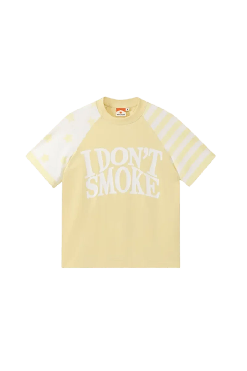 IDontSmoke Star Stripe Two Tone Tee(Sorona Material) - ShaLaoBan