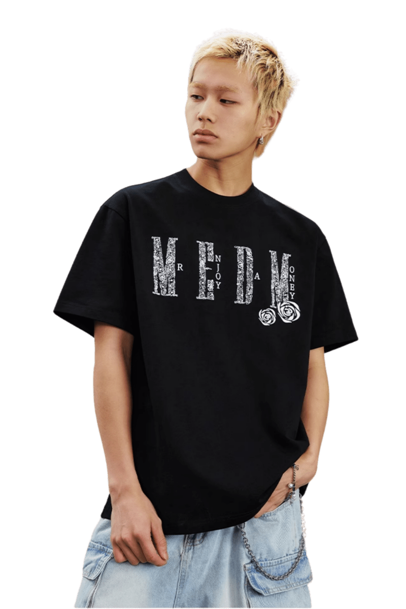 MEDM SS25 Stitch Floral Beads Tee