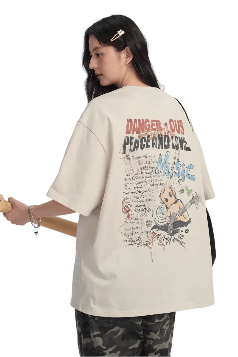 Dangerous People Street Music Heavy Weight Tee - ShaLaoBan