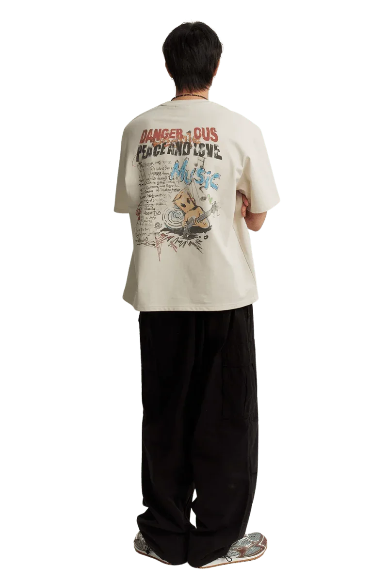 Dangerous People Street Music Heavy Weight Tee - ShaLaoBan