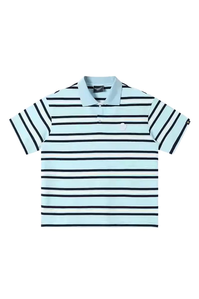 Dangerous People Striped Polo Tee - ShaLaoBan