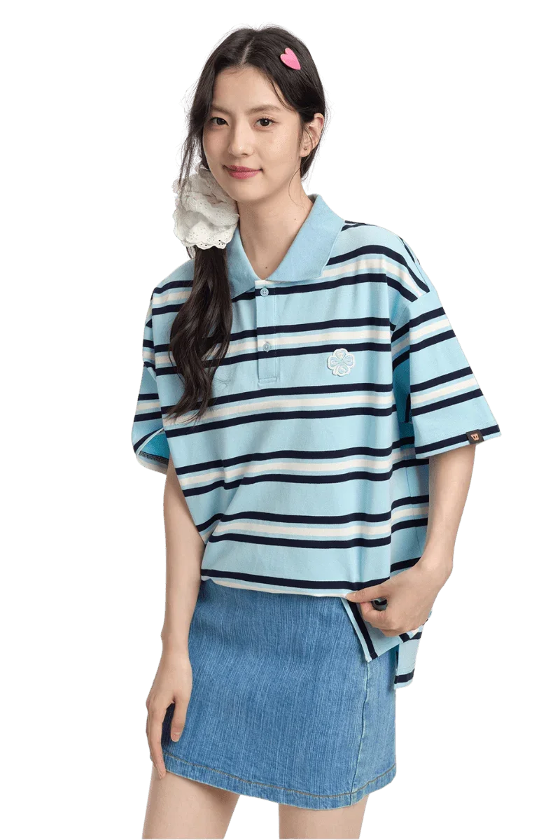 Dangerous People Striped Polo Tee - ShaLaoBan