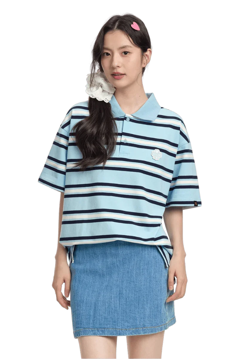 Dangerous People Striped Polo Tee - ShaLaoBan