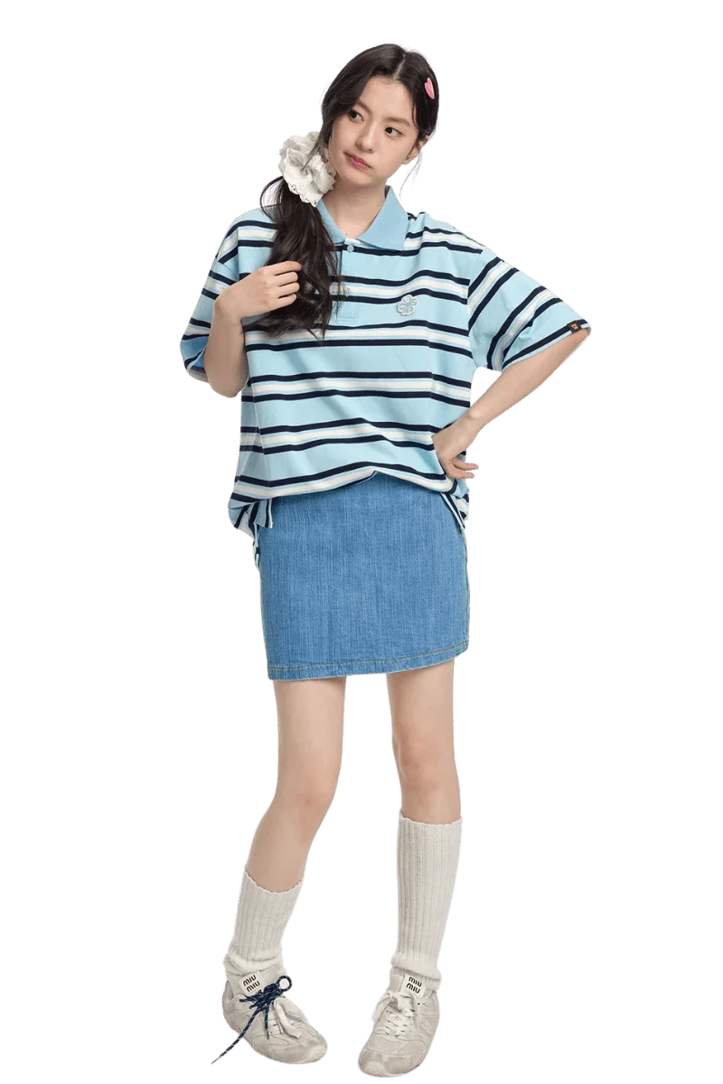Dangerous People Striped Polo Tee - ShaLaoBan