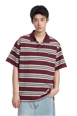 Dangerous People Striped Polo Tee - ShaLaoBan