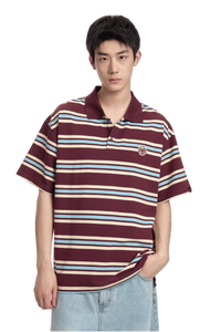 Dangerous People Striped Polo Tee - ShaLaoBan