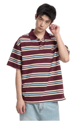 Dangerous People Striped Polo Tee - ShaLaoBan