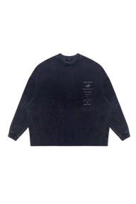 MasonPrince Subtitle Arrangement Stained Long Sleeve Tee