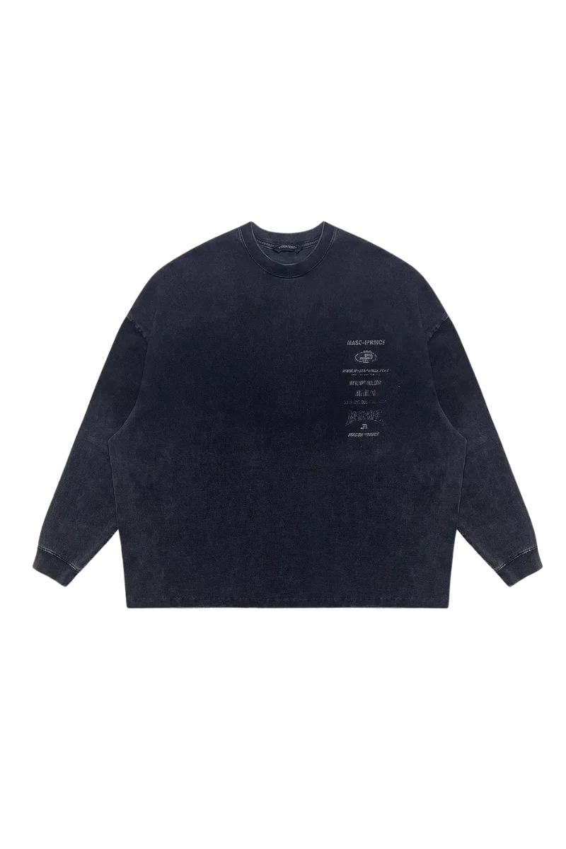 MasonPrince Subtitle Arrangement Stained Long Sleeve Tee