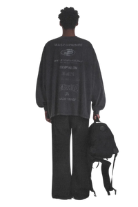 MasonPrince Subtitle Arrangement Stained Long Sleeve Tee