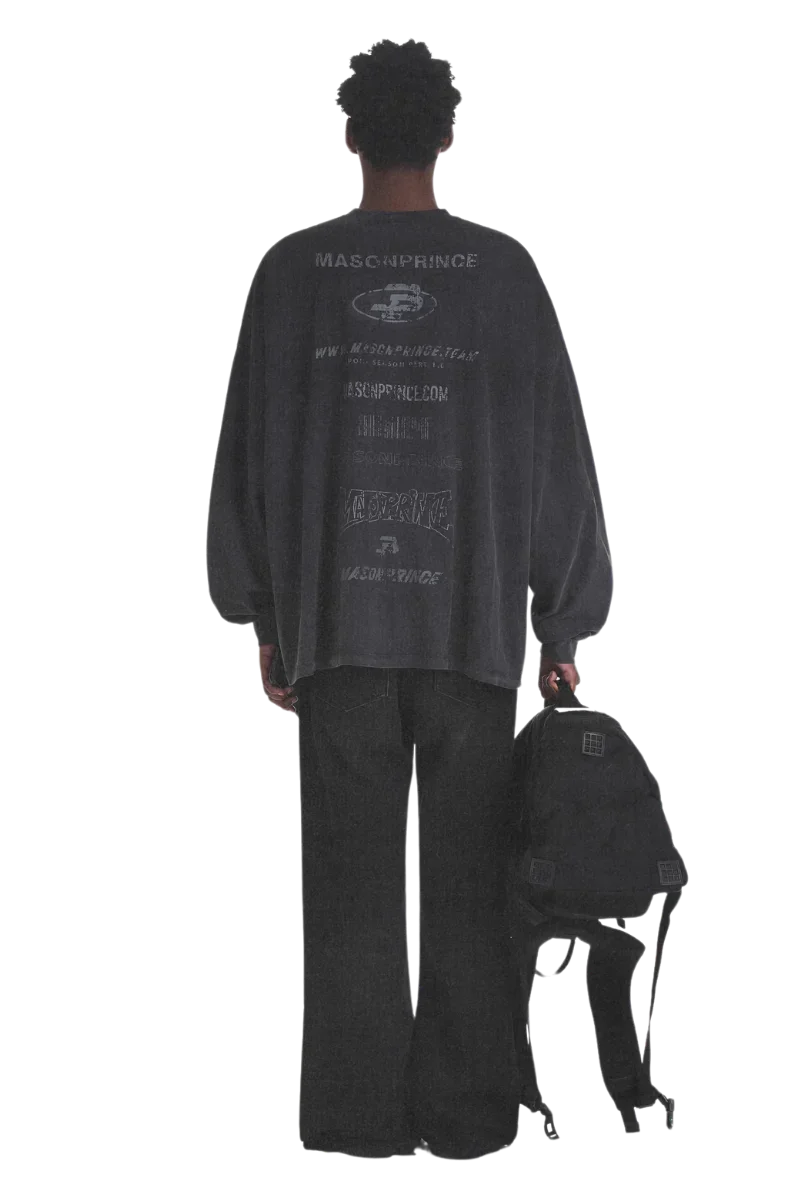MasonPrince Subtitle Arrangement Stained Long Sleeve Tee