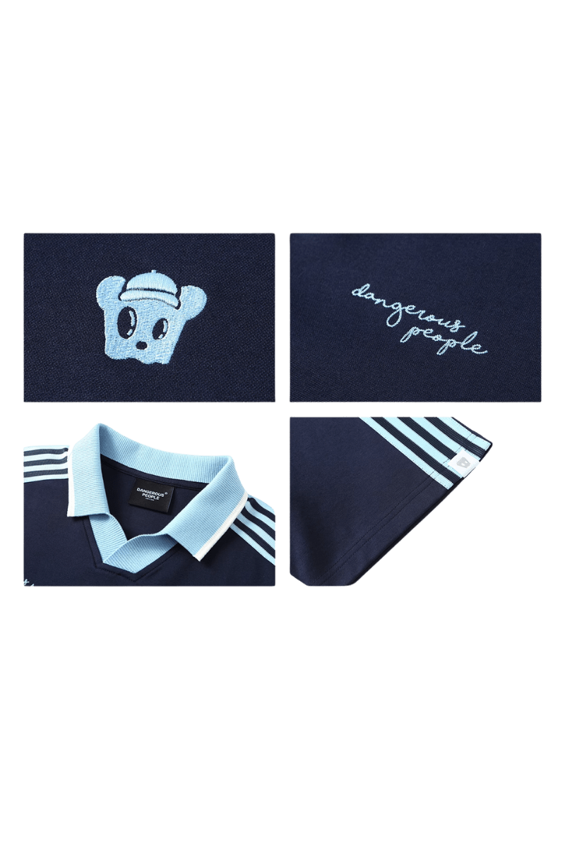 Dangerous People Two Tone Contrast Polo Tee - ShaLaoBan