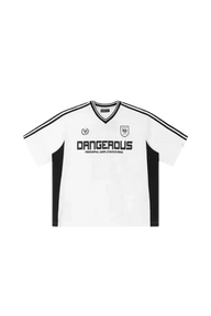 Dangerous People V Neck League Oversized Tee - ShaLaoBan
