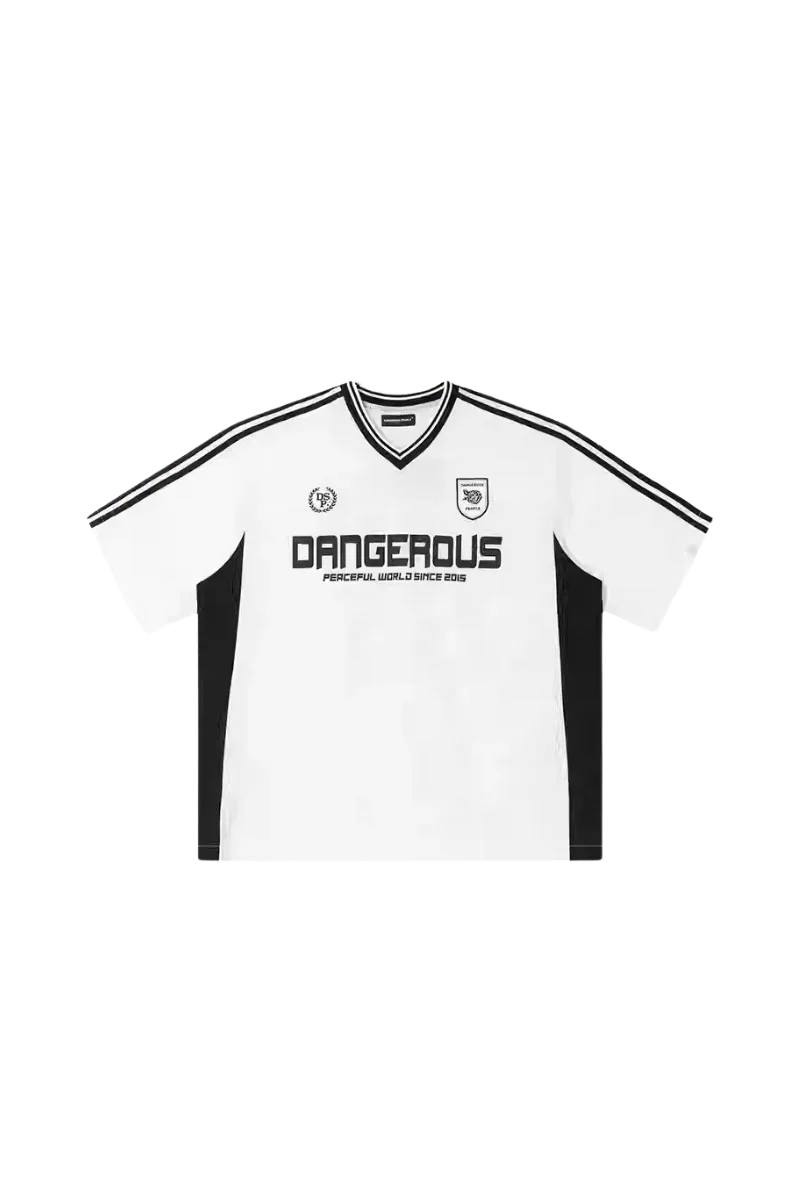 Dangerous People V Neck League Oversized Tee - ShaLaoBan
