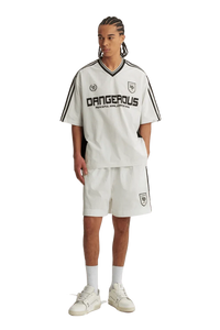 Dangerous People V Neck League Oversized Tee - ShaLaoBan