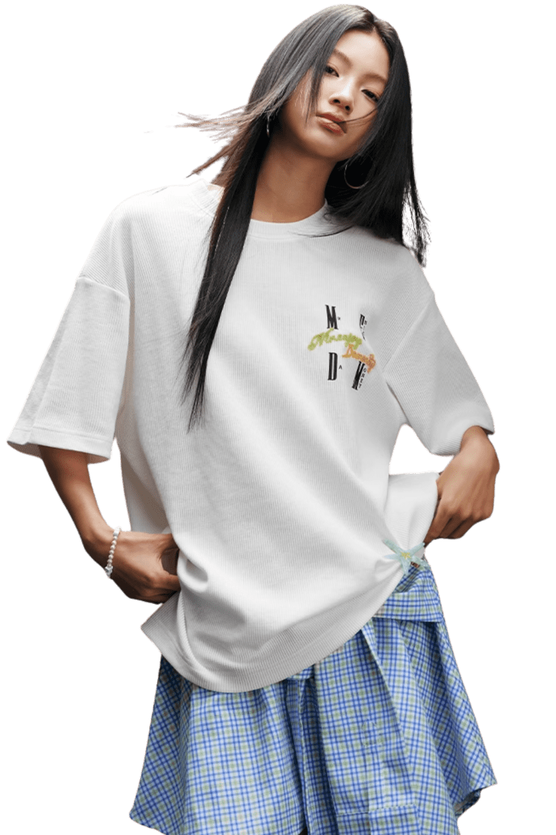 MEDM SS25 Waffle Basic Logo Tee