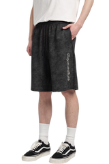 Dangerous People Washed Print Distressed Shorts