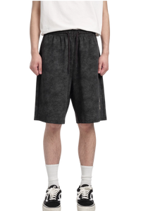 Dangerous People Washed Print Distressed Shorts